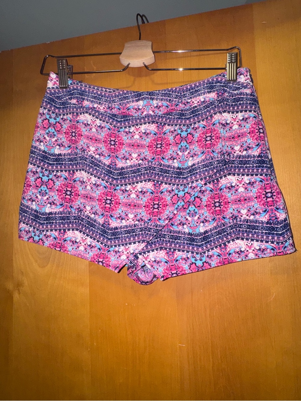 Pink Republic Women's Patterned skort in Pink & Blue